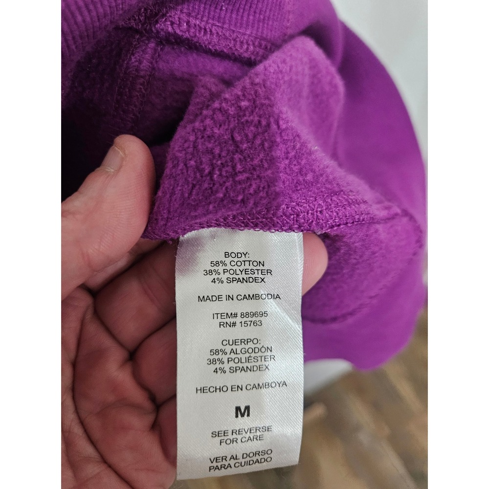 Champion Elite Womens Purple Full Zip Fleece Hoodie Sweatshirt Magenta Medium - Picture 3 of 5